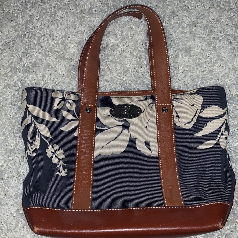 Celine Hibiscus Flower Denim Bag